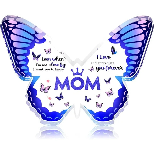 Butterfly-Shaped Acrylic Plaque Keepsake
