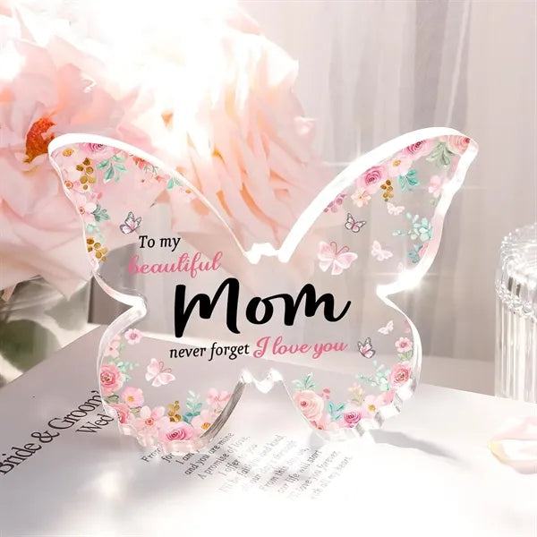 Butterfly-Shaped Acrylic Plaque Keepsake