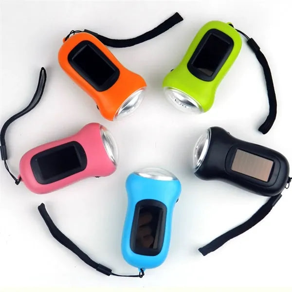 Multi-Functional Solar Hand Crank LED Flashlight Emergency