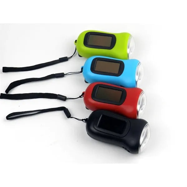 Multi-Functional Solar Hand Crank LED Flashlight Emergency