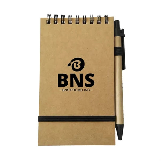 Pocket Recycled Mini Spiral Notebook with Pen