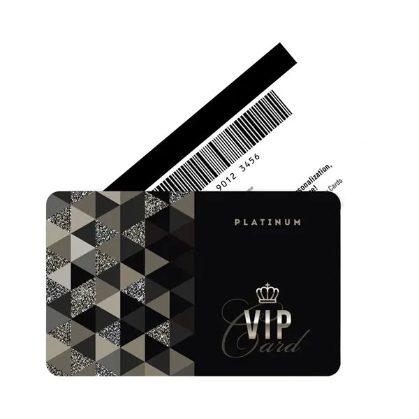 Plastic Card with Magnetic Stripe and Barcodes