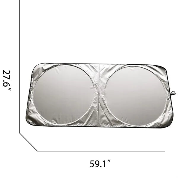 Reflective Foldable Car Sun Shade Windshield with Pouch