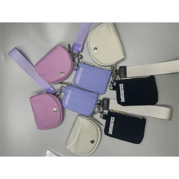 Mini Zip Around Wristlet keychain Wallet for Women