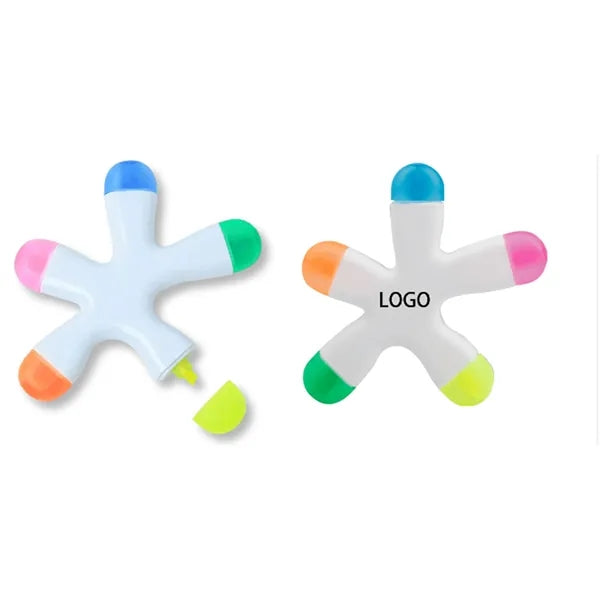 5-In-1 Five Color Starfish Shape Highlighter