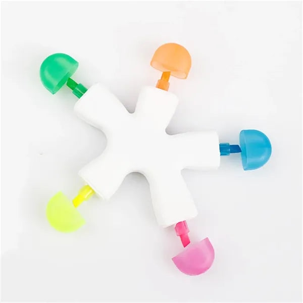 5-In-1 Five Color Starfish Shape Highlighter