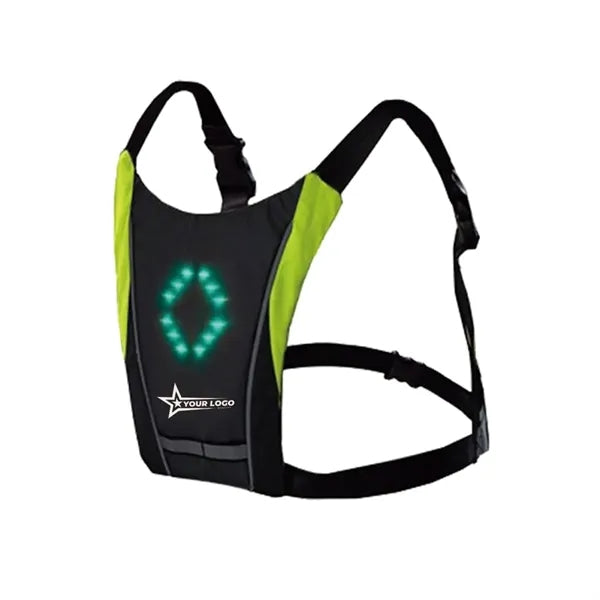 Wireless remote control LED cycling warning light backpack