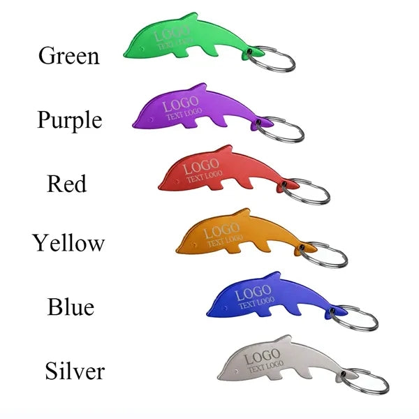 Aluminum Dolphin-Shaped Bottle Opener Key Holder