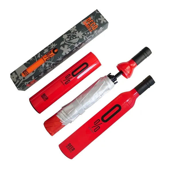 Wine bottle shape folding umbrella