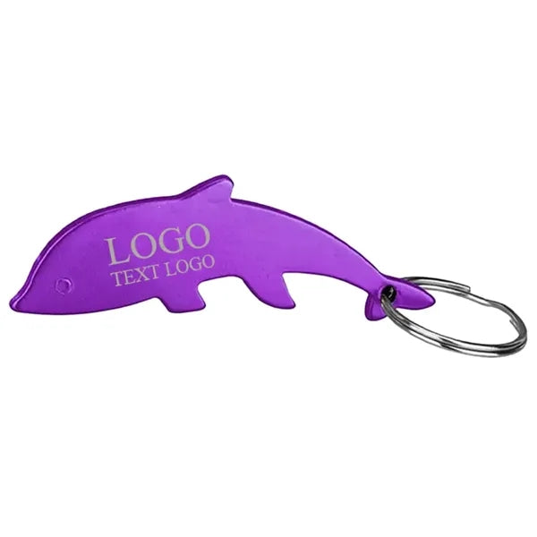 Aluminum Dolphin-Shaped Bottle Opener Key Holder