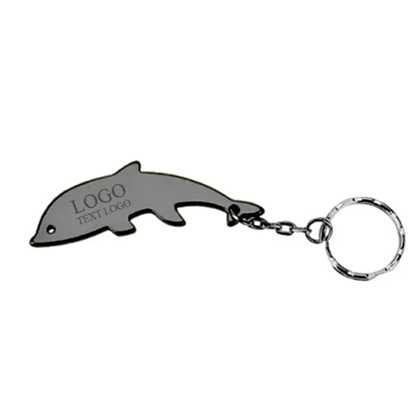 Aluminum Dolphin-Shaped Bottle Opener Key Holder