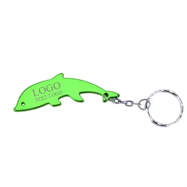 Aluminum Dolphin-Shaped Bottle Opener Key Holder