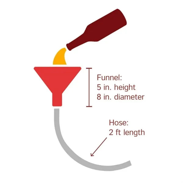 Beer Bong Tube and Funnel with Valve for Party