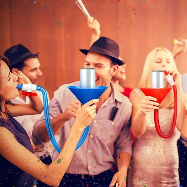Beer Bong Tube and Funnel with Valve for Party