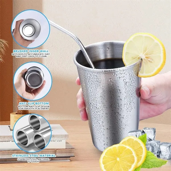 16 oz Stainless Steel Pint Cups