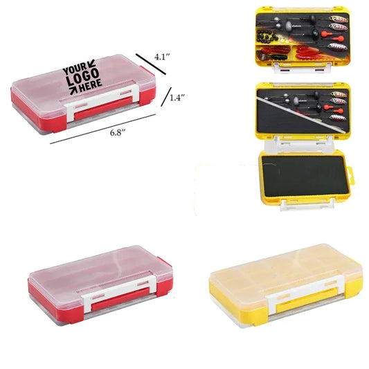 Double-Sided Plastic Lure Box - Fishing Storage Organizer