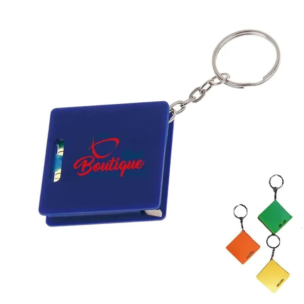 Portable Mini Keychain Tape Measure with Bubble Level