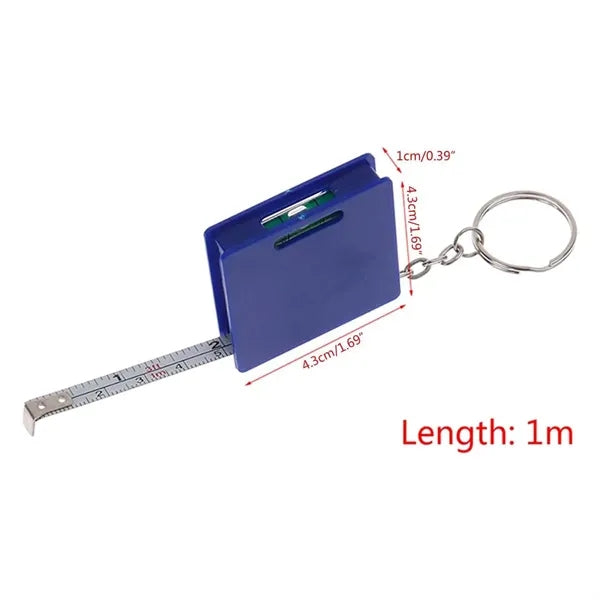 Portable Mini Keychain Tape Measure with Bubble Level