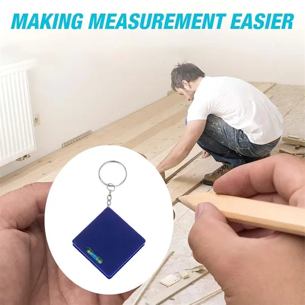 Portable Mini Keychain Tape Measure with Bubble Level