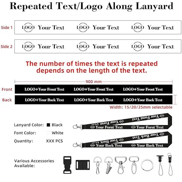 0.79" Custom Full-Color Badge Lanyards with Clip