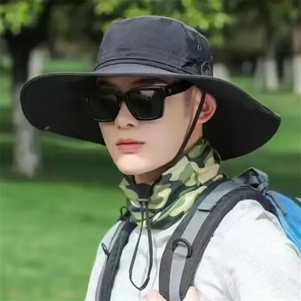 Unisex UV Protection Wide Brim Sun Hat for Hiking