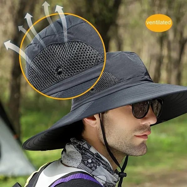 6" Wide Brim Water Repellent Ventilated Sun Hat