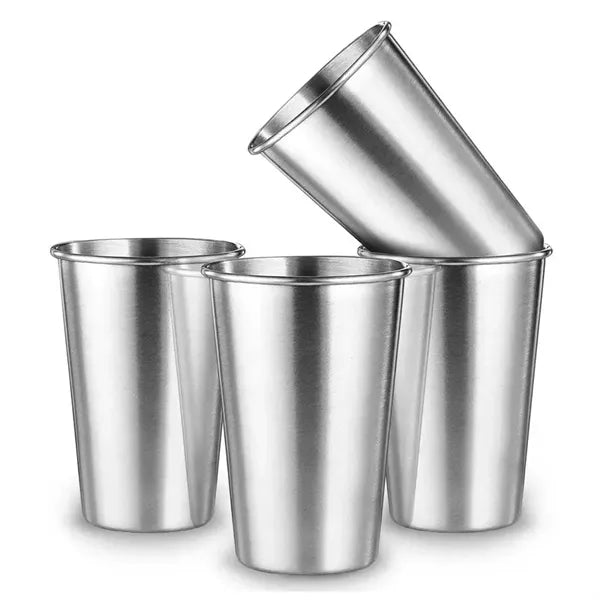 12oz Stainless Steel Pint Cup Metal Drinking Glasses