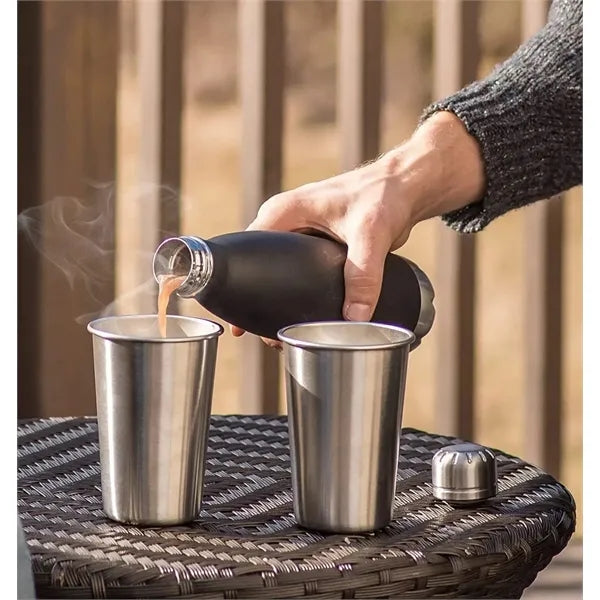 12oz Stainless Steel Pint Cup Metal Drinking Glasses