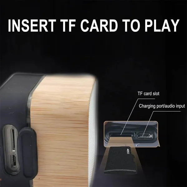 Outdoor Portable Car Bamboo Wireless Bluetooth Speaker