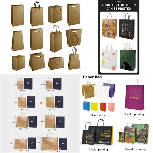 13*10''Kraft Paper Handbag