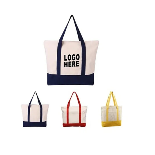 10 Oz Two-Tone Canvas Tote Bag
