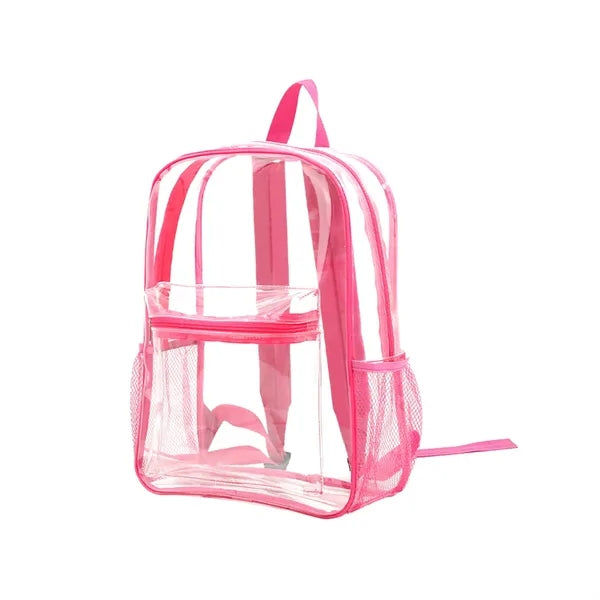 PVC Transparent Backpack With Adjustable Dual-shoulder Bag