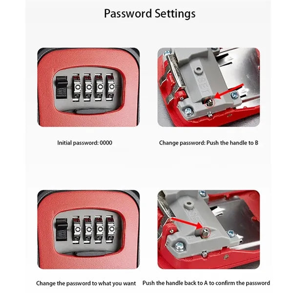 Alloy combination lock box