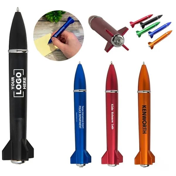 Rocket Shaped Novelty Light Pen with LED
