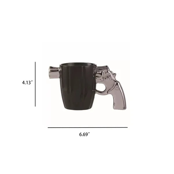 3D Revolver Handle Ceramic Mug Unique Coffee Cup