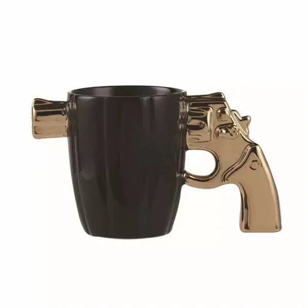 3D Revolver Handle Ceramic Mug Unique Coffee Cup