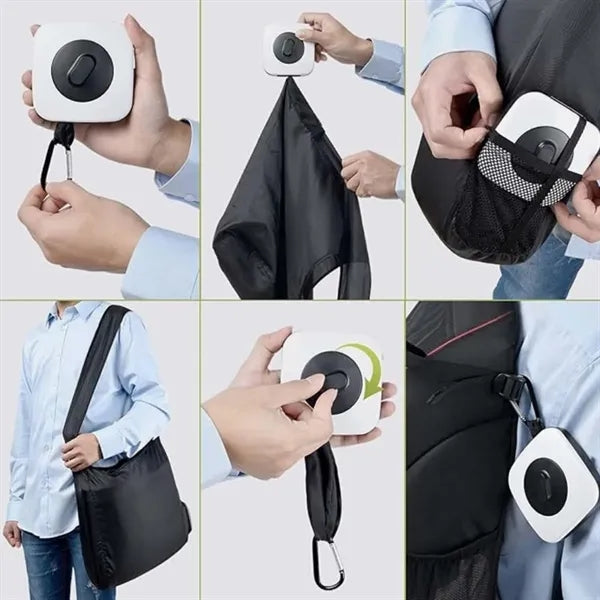 Foldable Portable Nylon Roll Up Shopping Bag with Small Case