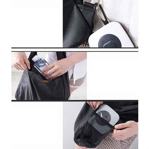Foldable Portable Nylon Roll Up Shopping Bag with Small Case