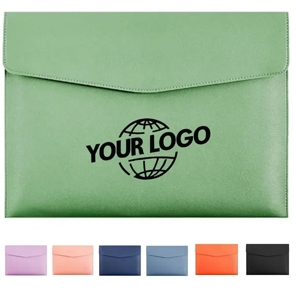 PU Leather A4 Office File Folder with Magnetic Buckle
