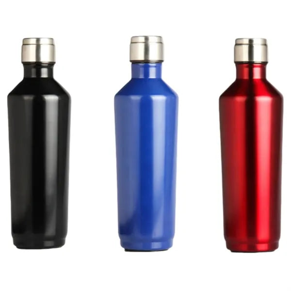 17 OZ. Double Wall Wine Bottle Shape Water Flask