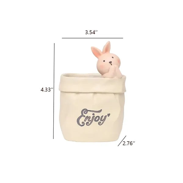 Vintage Faux Paper Bag Creative Small Flower Pot
