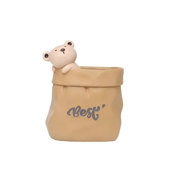 Vintage Faux Paper Bag Creative Small Flower Pot