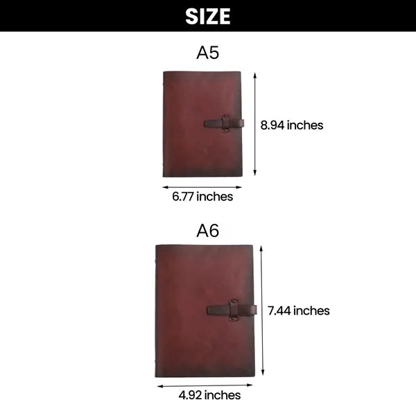 Soft Leather A5/A6 Buckle Notebooks