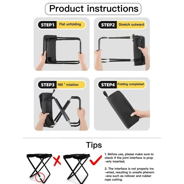 Portable Folding Stool Carry Bag Chair