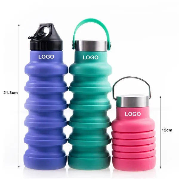 18oz Collapsible Outdoor Silicone Water Bottle