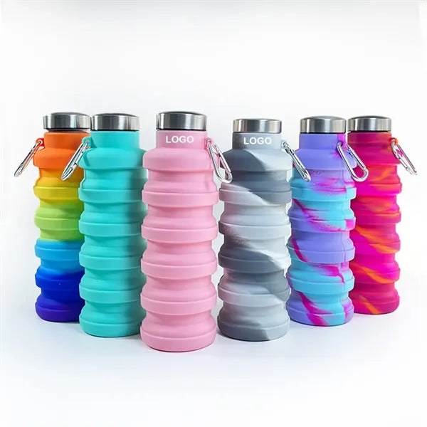 18oz Collapsible Outdoor Silicone Water Bottle