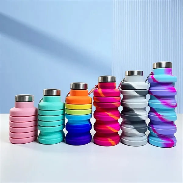18oz Collapsible Outdoor Silicone Water Bottle
