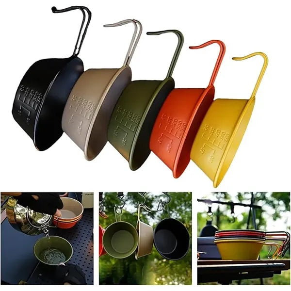 10oz Multicolor Camping Sierra bowl w/ handle