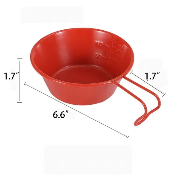10oz Multicolor Camping Sierra bowl w/ handle