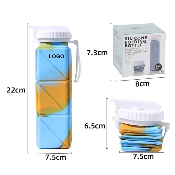 20oz Collapsible Outdoor Silicone Water Bottle